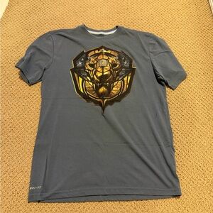 Nike Dri-Fit LeBron James NBA Lion Ring Graphic Logo T-Shirt (Men’s Size Medium)